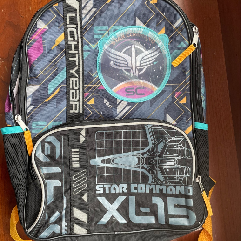 Buzz Lightyear Star Command X-15 Backpack - Black and Multicolor